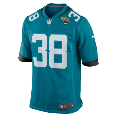Men's Jacksonville Jaguars Riley Patterson  Teal Team Game Jersey 02