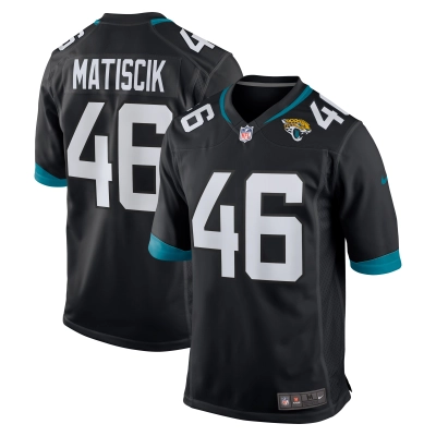 Men's Jacksonville Jaguars Ross Matiscik Black Game Jersey 01