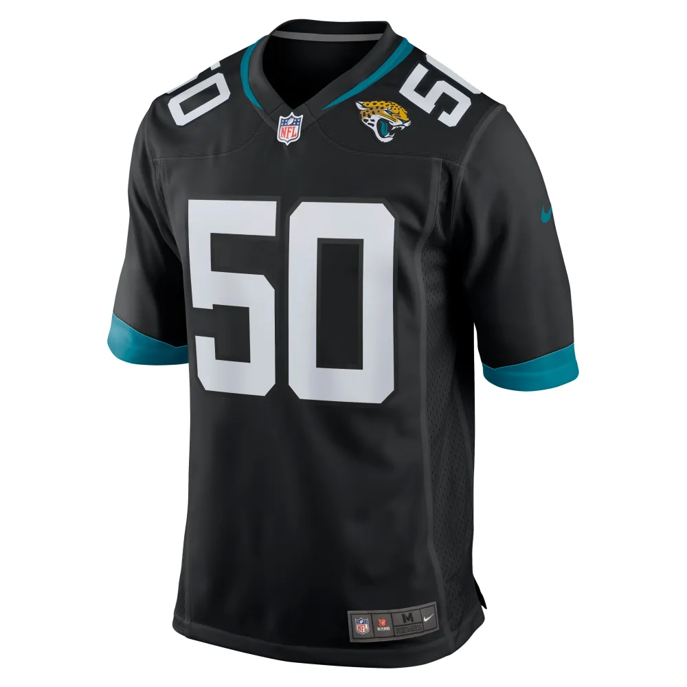 Men's Jacksonville Jaguars Shaquille Quarterman Black Game Jersey
