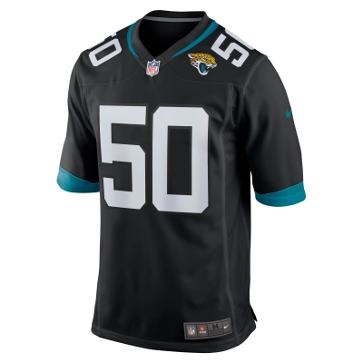 Men's Jacksonville Jaguars Shaquille Quarterman Black Game Jersey 02