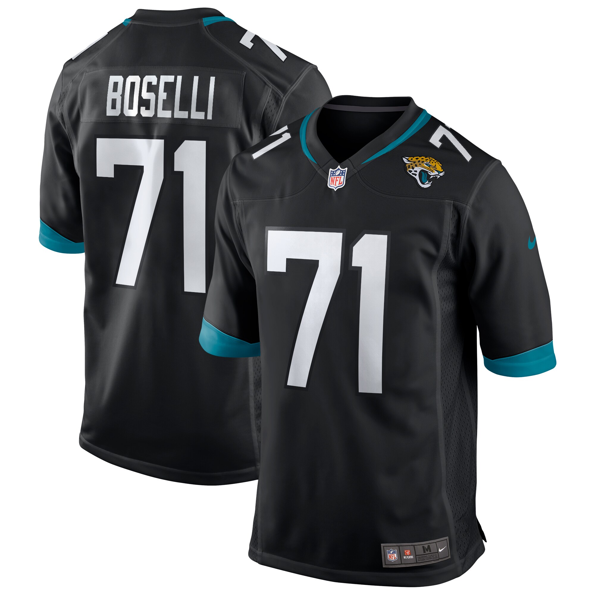 Men's Jacksonville Jaguars Tony Boselli Black Game Retired Player Jersey