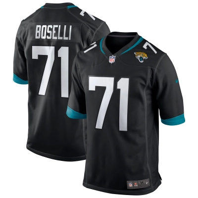Men's Jacksonville Jaguars Tony Boselli Black Game Retired Player Jersey 01
