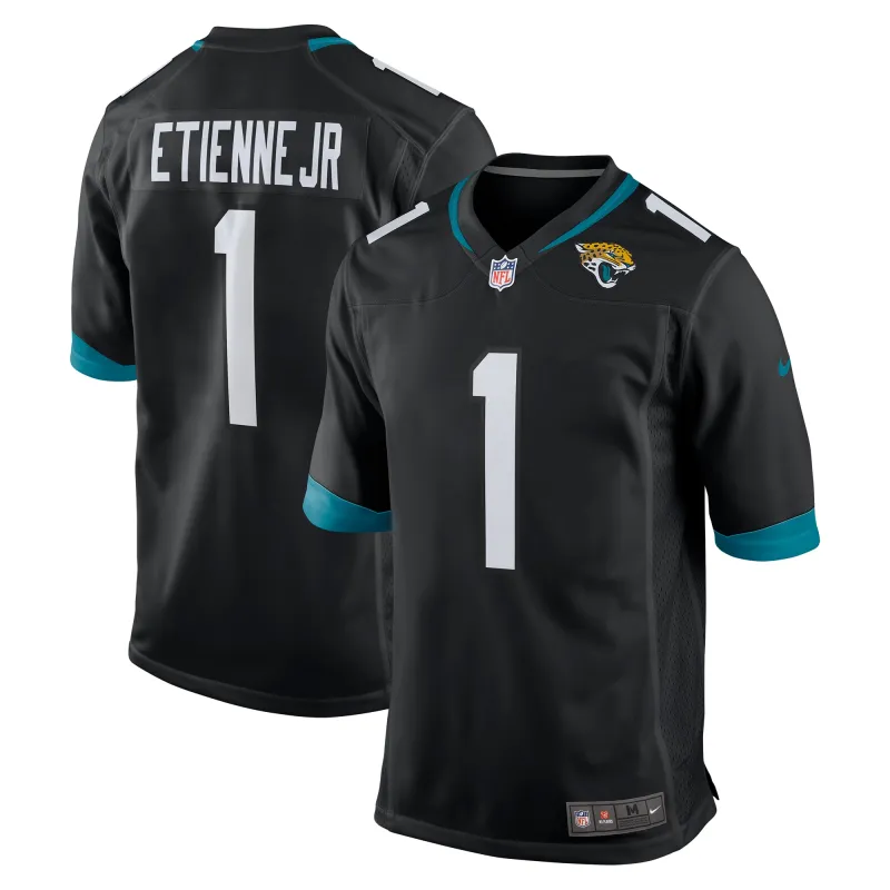 Men's Jacksonville Jaguars Travis Etienne Black Game Jersey