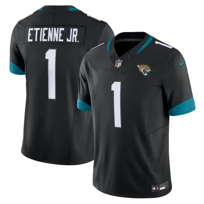 Men's Jacksonville Jaguars Travis Etienne Black Vapor F.U.S.E. Limited Jersey 01