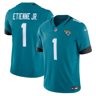 Men's Jacksonville Jaguars Travis Etienne Teal Vapor F.U.S.E. Limited Jersey 01