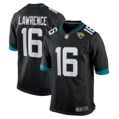 Men's Jacksonville Jaguars Trevor Lawrence Black Alternate Game Jersey 01