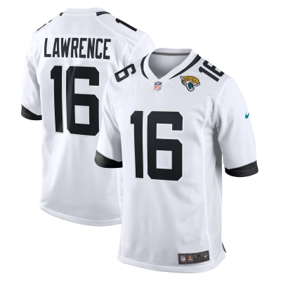 Men's Jacksonville Jaguars Trevor Lawrence White Game Jersey 01