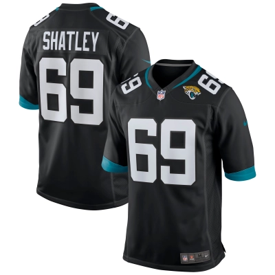Men's Jacksonville Jaguars Tyler Shatley Black Game Jersey 01