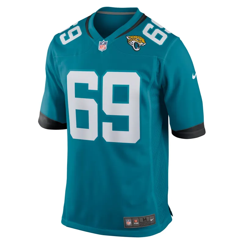 Men's Jacksonville Jaguars Tyler Shatley Teal Game Jersey