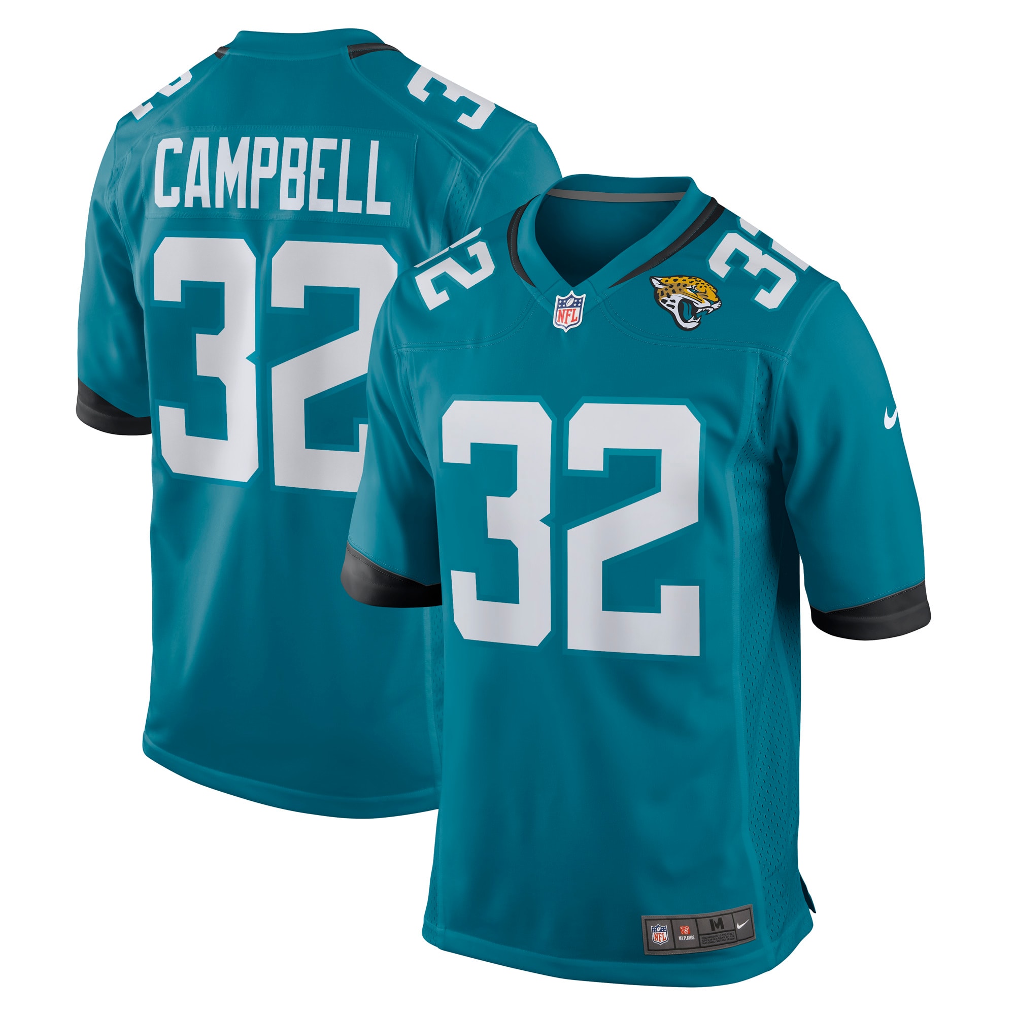 Men's Jacksonville Jaguars Tyson Campbell Teal Game Jersey