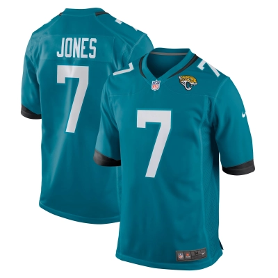 Men's Jacksonville Jaguars Zay Jones Teal Game Jersey 01