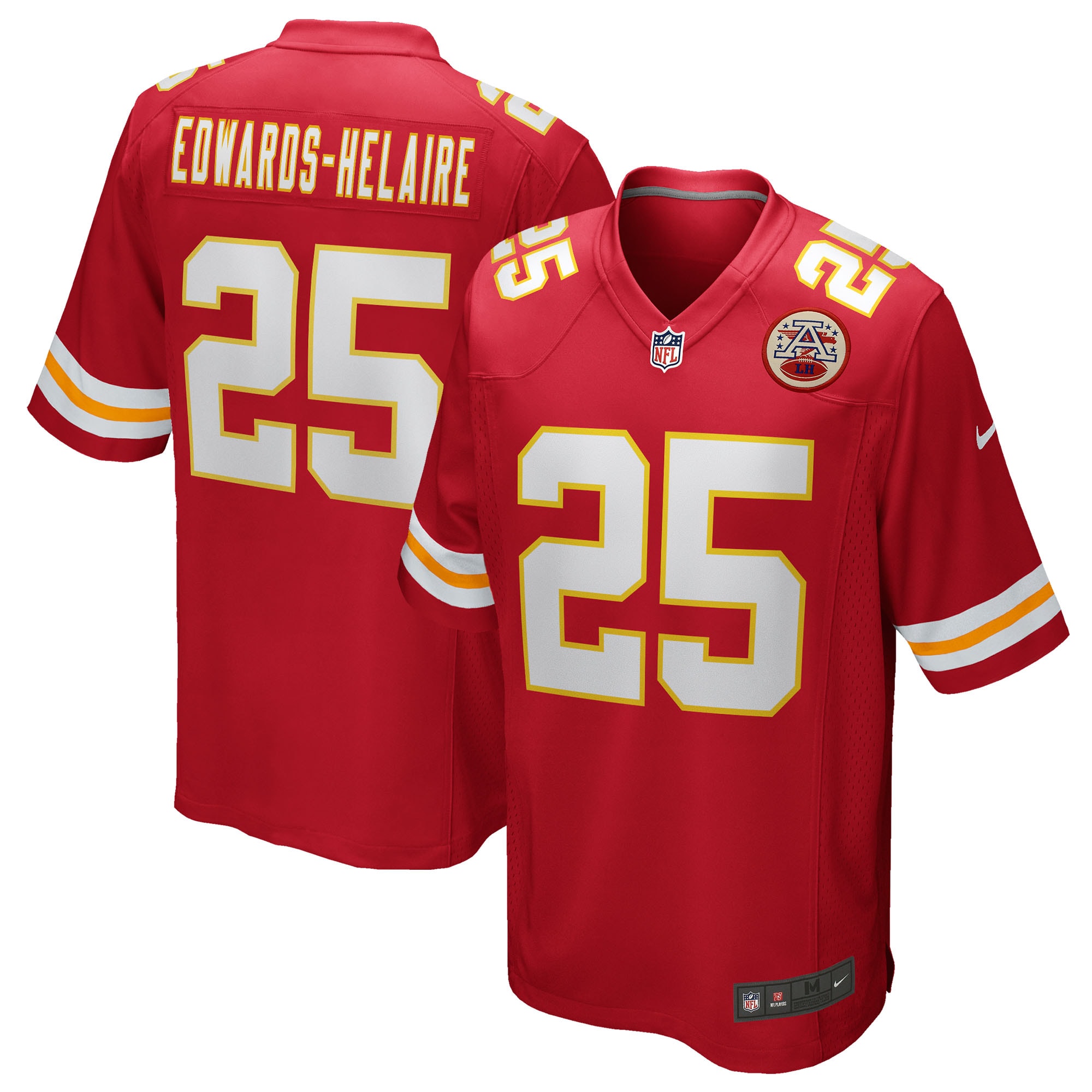 Men's Kansas City Chiefs Clyde Edwards-Helaire Red Player Game Jersey