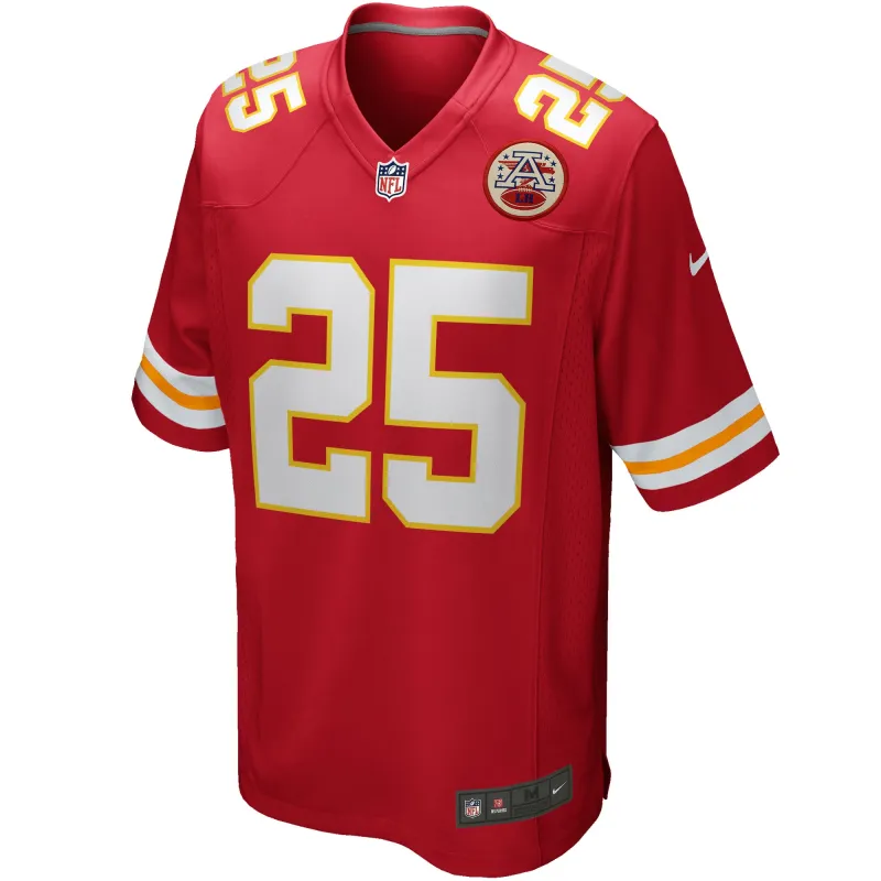 Men's Kansas City Chiefs Clyde Edwards-Helaire Red Player Game Jersey