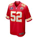 Men's Kansas City Chiefs Creed Humphrey Red Super Bowl LVIII Game Jersey