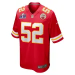 Men's Kansas City Chiefs Creed Humphrey Red Super Bowl LVIII Game Jersey