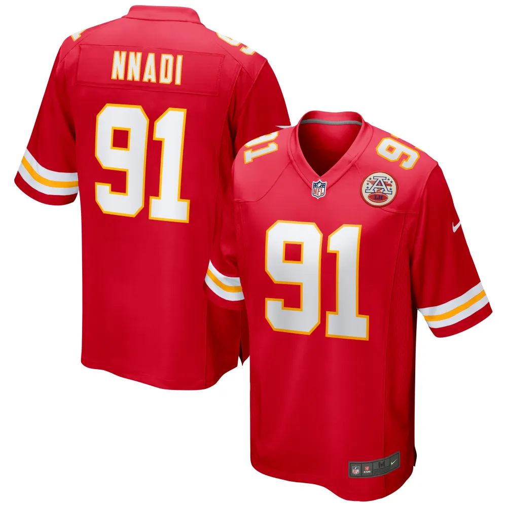 Men's Kansas City Chiefs Derrick Nnadi Red Game Jersey