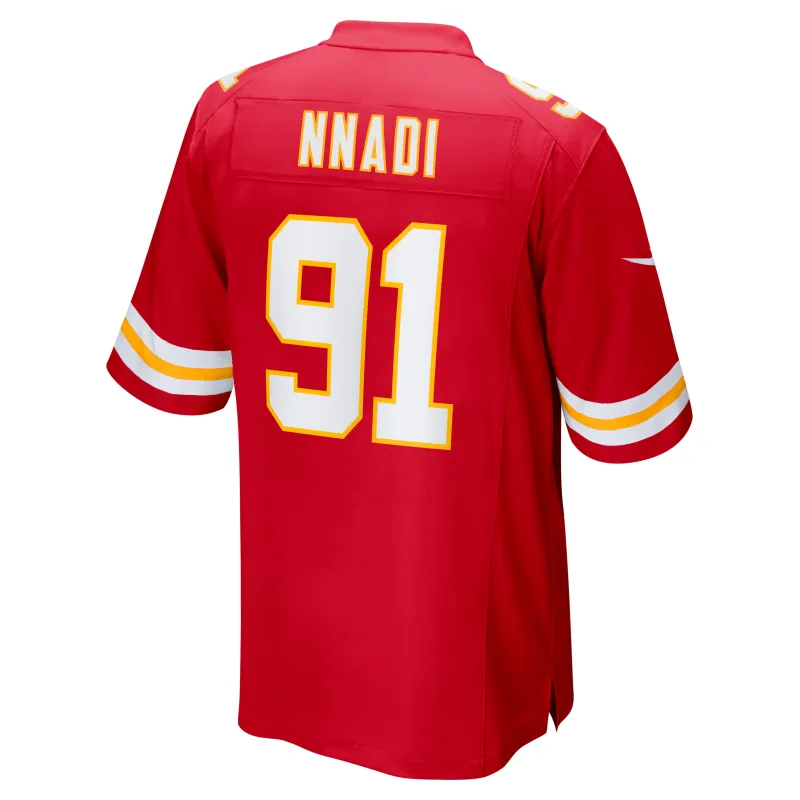 Men's Kansas City Chiefs Derrick Nnadi Red Game Jersey