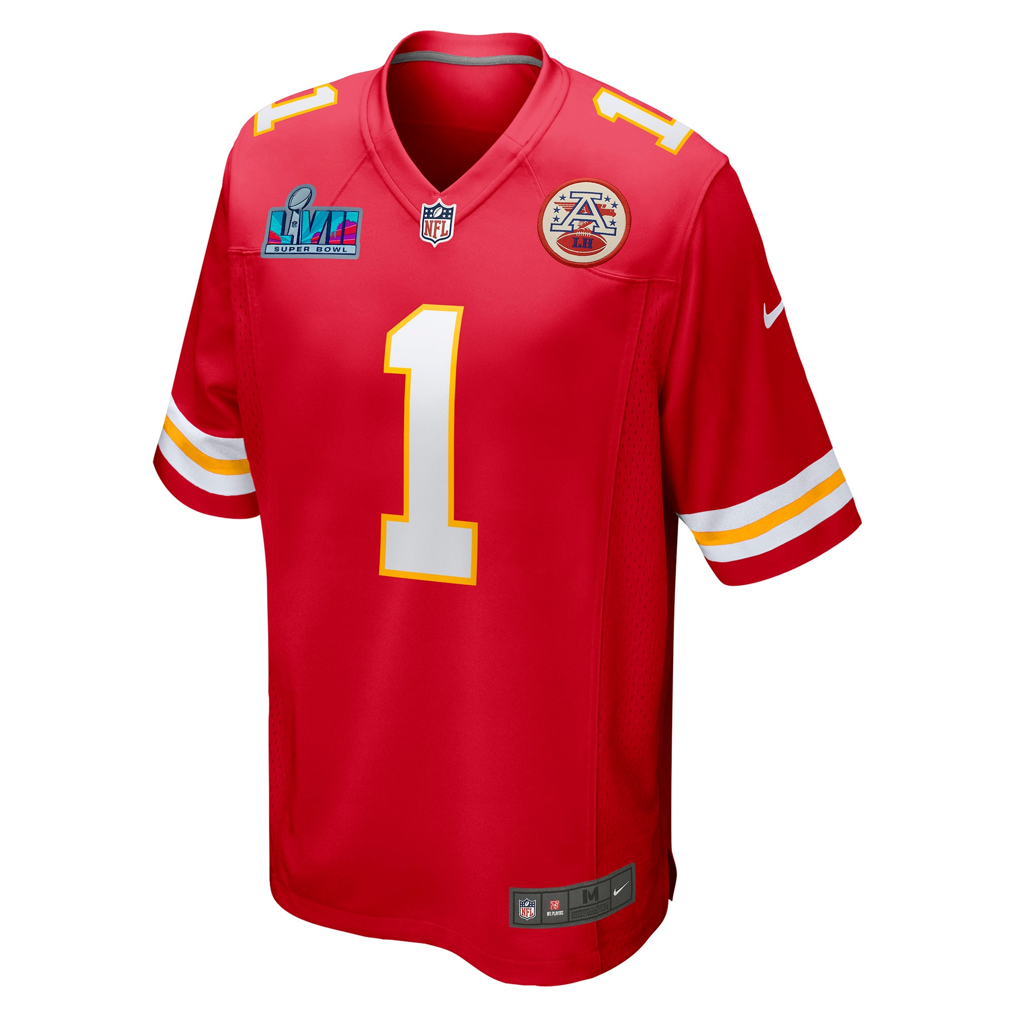 Men's Kansas City Chiefs Jerick McKinnon Red Super Bowl LVII (2022 Season) Patch Game Jersey