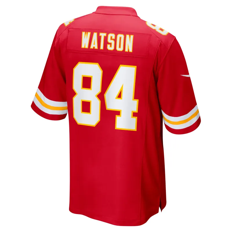Men's Kansas City Chiefs Justin Watson Red Game Player Jersey