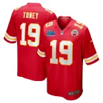 Men's Kansas City Chiefs Kadarius Toney Red Super Bowl LVII (2022 Season) Patch Game Jersey