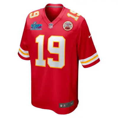 Men's Kansas City Chiefs Kadarius Toney Red Super Bowl LVII (2022 Season) Patch Game Jersey 02