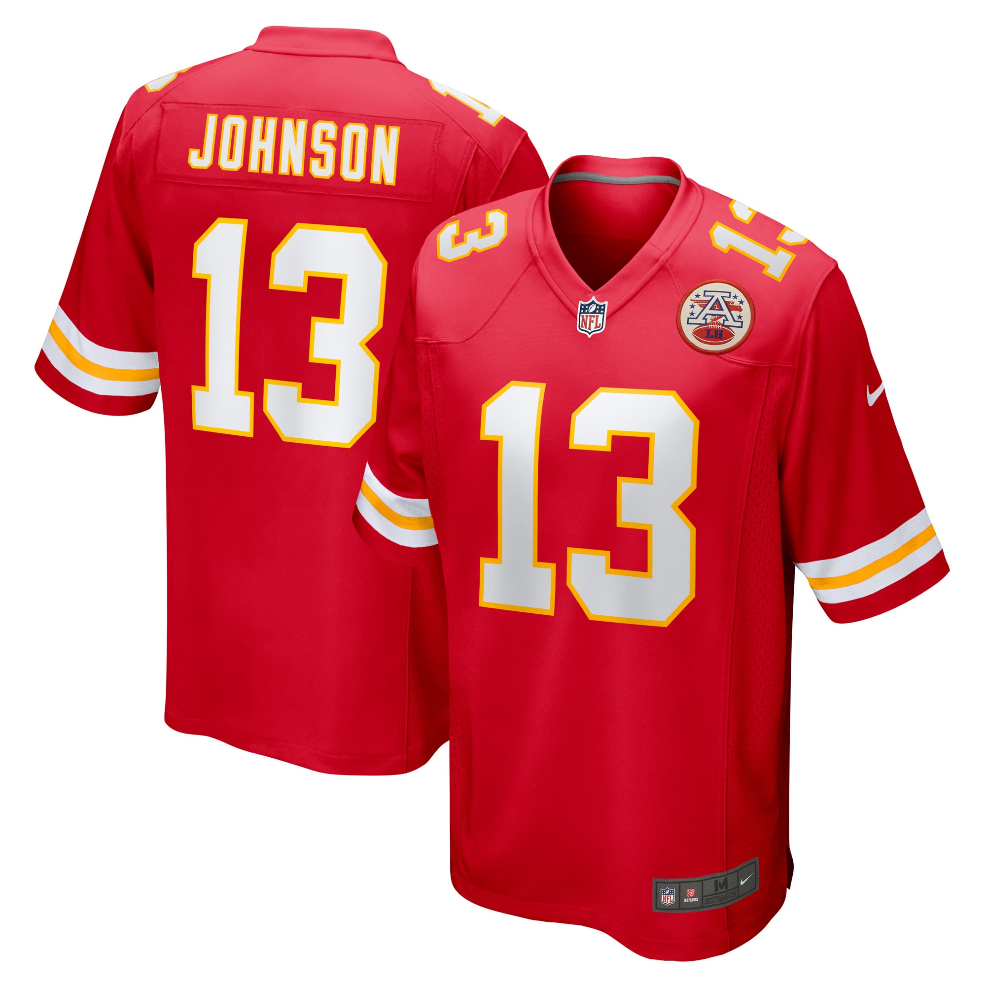 Men's Kansas City Chiefs Nazeeh Johnson Red Game Player Jersey