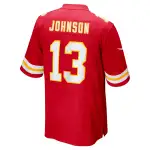 Men's Kansas City Chiefs Nazeeh Johnson Red Game Player Jersey