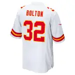 Men's Kansas City Chiefs Nick Bolton White Away Game Player Jersey