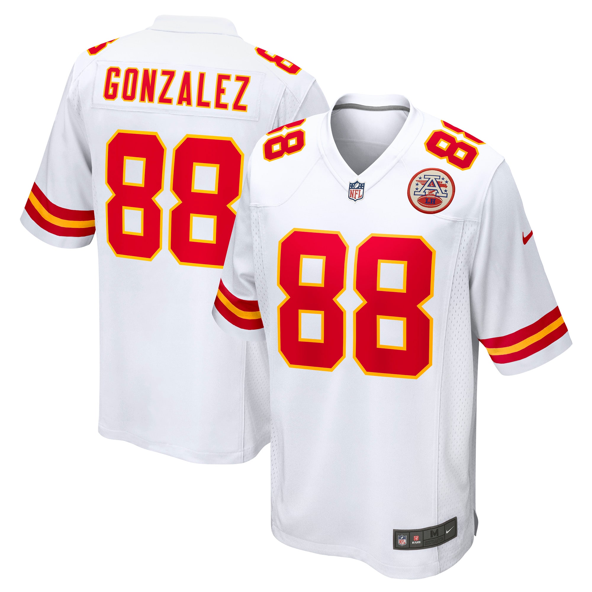 Men's Kansas City Chiefs Tony Gonzalez White Retired Player Game Jersey