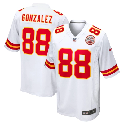 Men's Kansas City Chiefs Tony Gonzalez White Retired Player Game Jersey 01