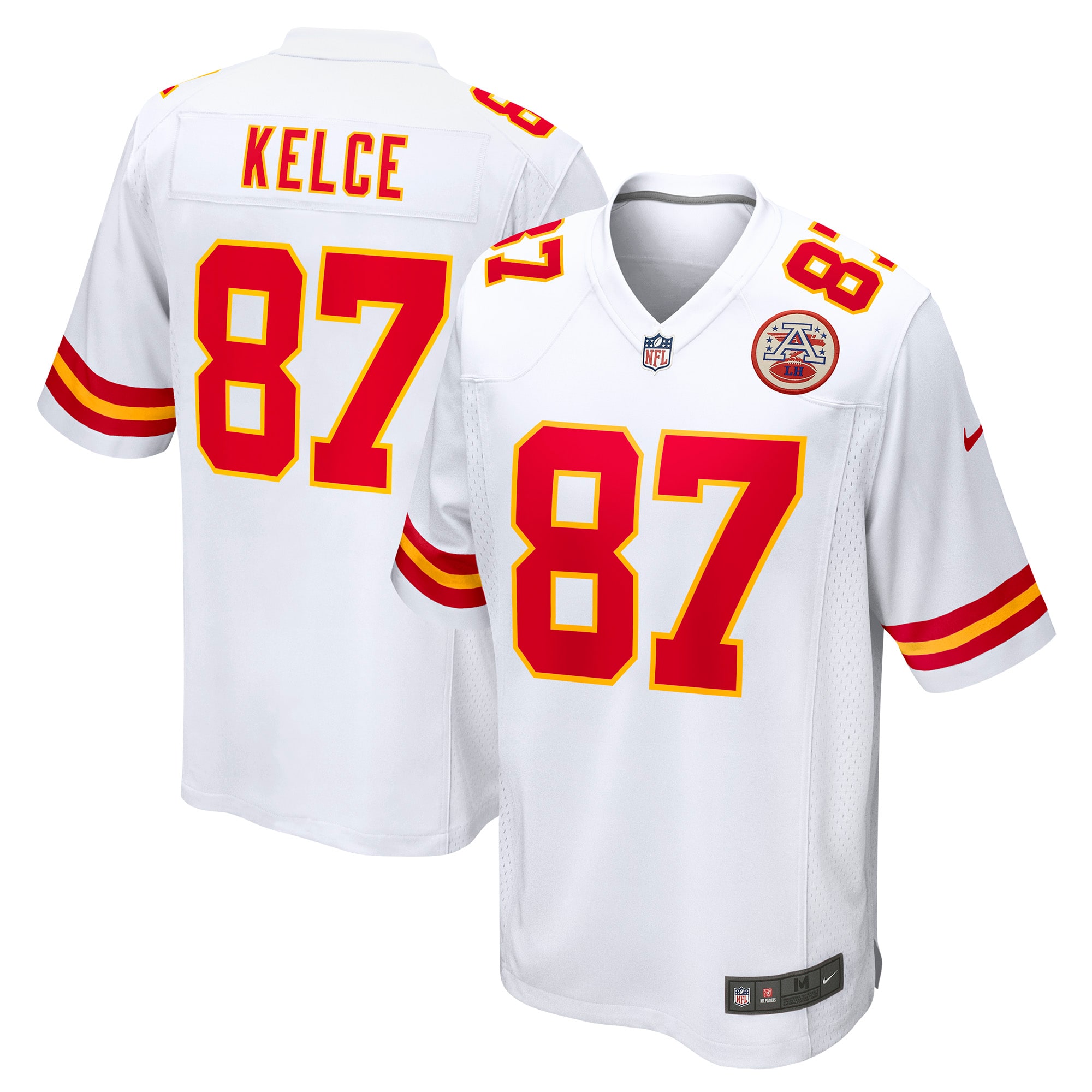 Men's Kansas City Chiefs Travis Kelce White Player Game Jersey
