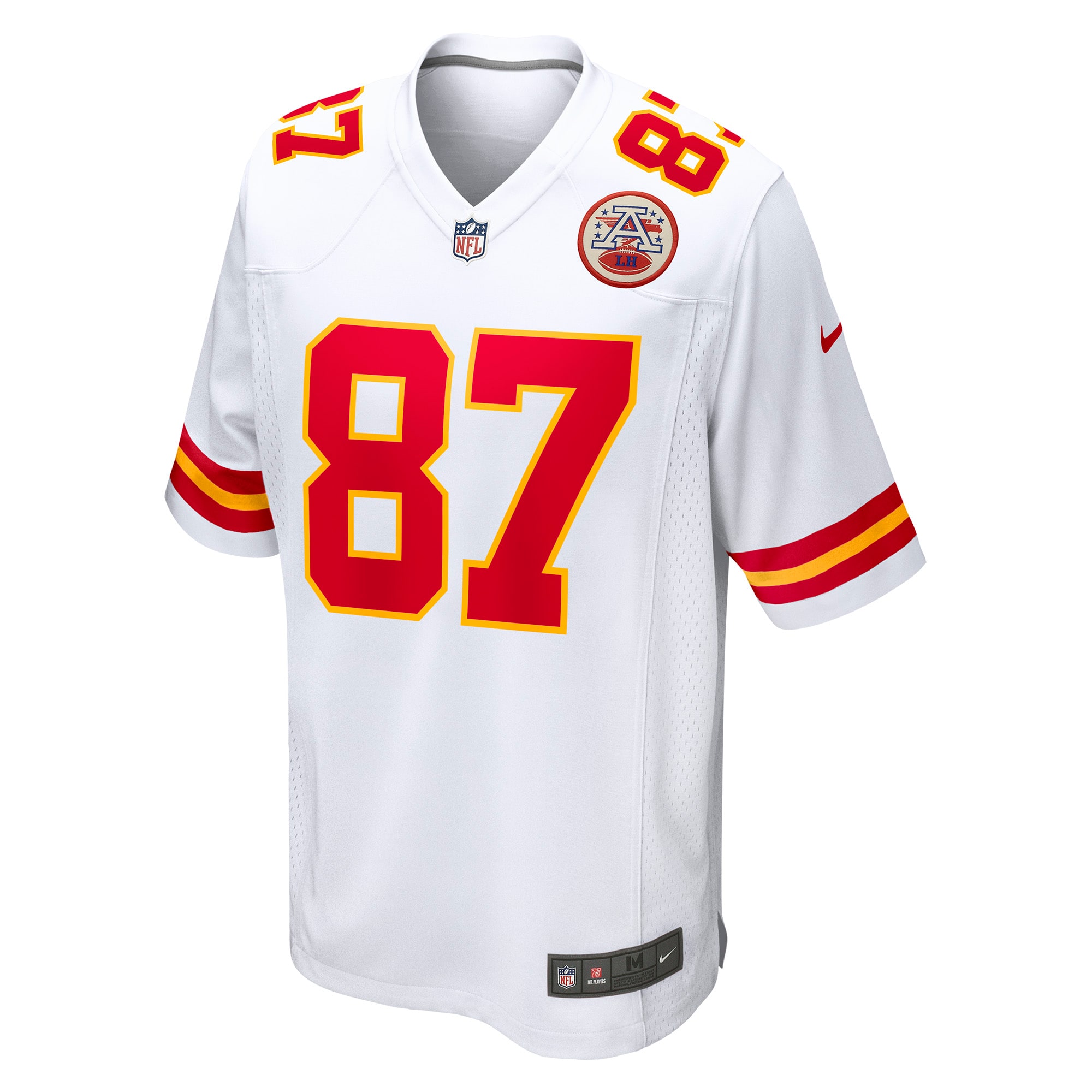 Men's Kansas City Chiefs Travis Kelce White Player Game Jersey