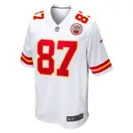Men's Kansas City Chiefs Travis Kelce White Player Game Jersey