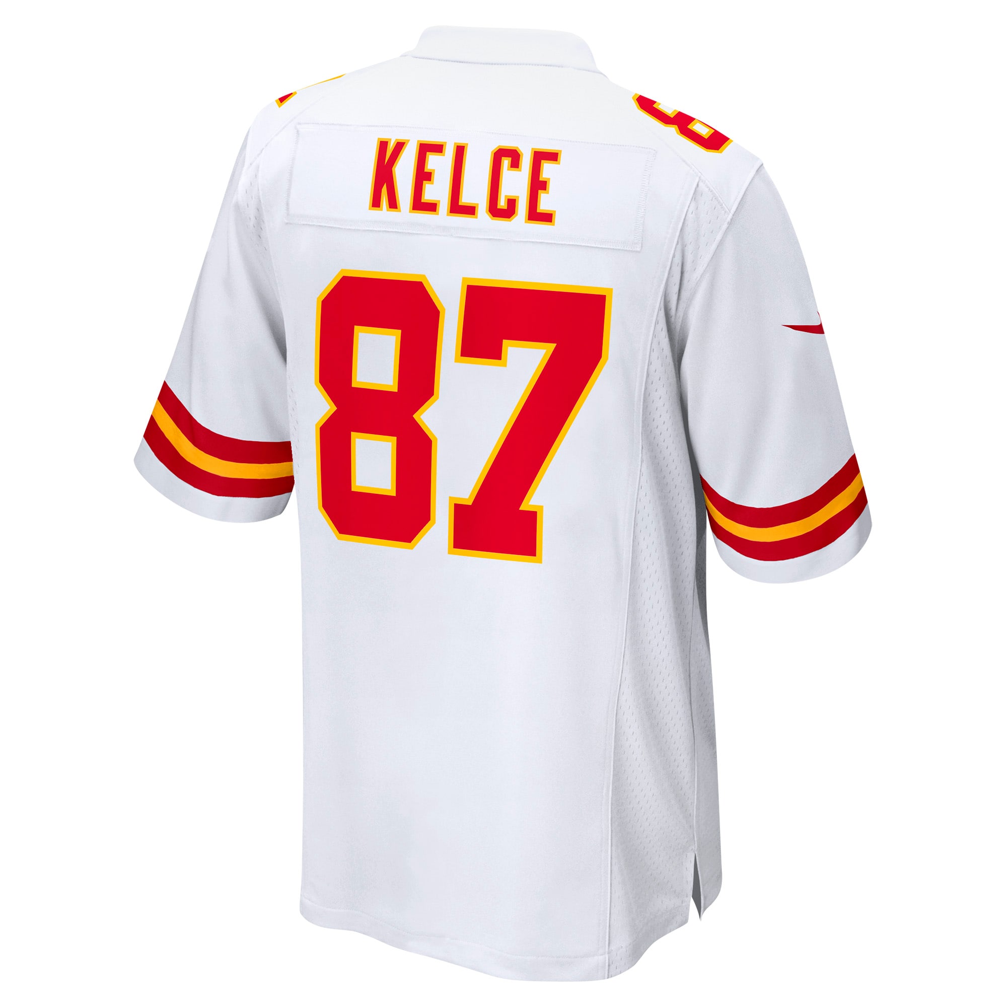 Men's Kansas City Chiefs Travis Kelce White Player Game Jersey