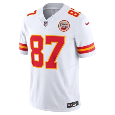 Men's Kansas City Chiefs Travis Kelce White Vapor F.U.S.E. Limited Jersey 02