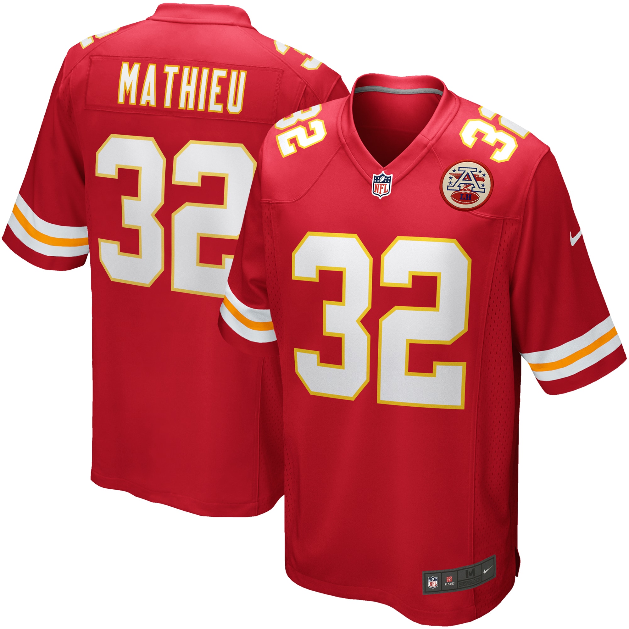 Men's Kansas City Chiefs Tyrann Mathieu Red Game Player Jersey