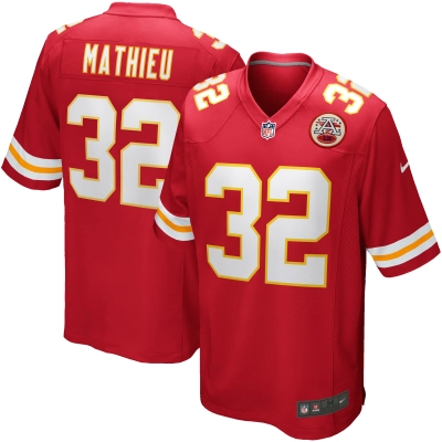 Men's Kansas City Chiefs Tyrann Mathieu Red Game Player Jersey 01