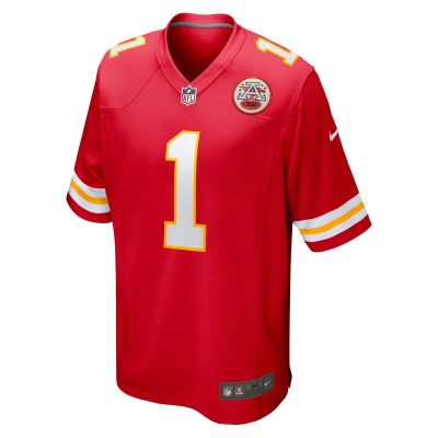 Men's Kansas City Chiefs Xavier Worthy Red 2024 NFL Draft First Round Pick Player Game Jersey 02