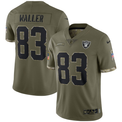 Men's Las Vegas Raiders Olive 2022 Salute To Service Limited Jersey 01