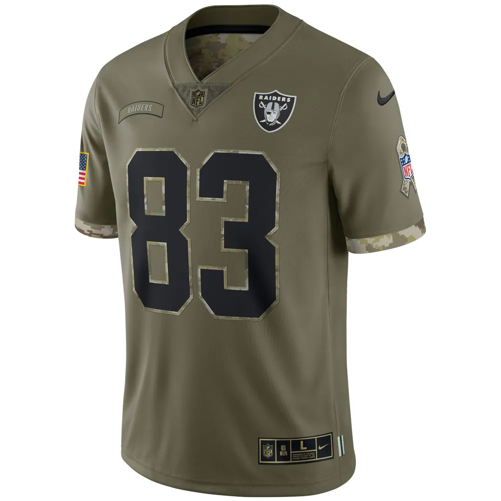 Men's Las Vegas Raiders Olive 2022 Salute To Service Limited Jersey