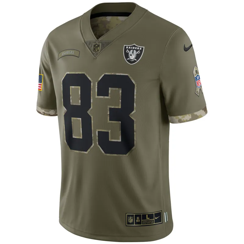 Men's Las Vegas Raiders Olive 2022 Salute To Service Limited Jersey