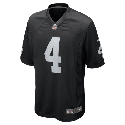 Men's Las Vegas Raiders Aidan O'Connell Black Game Jersey 02