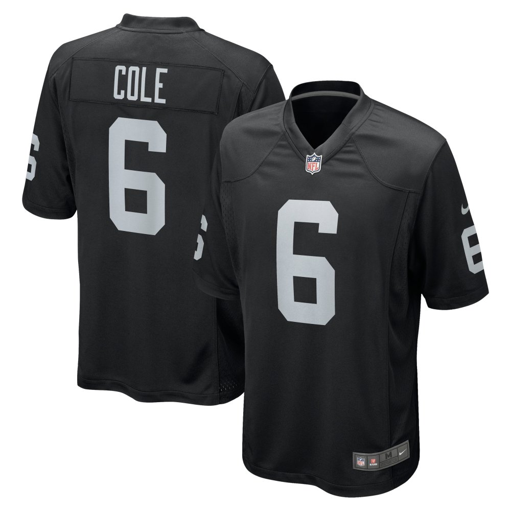 Men's Las Vegas Raiders AJ Cole Black Game Jersey