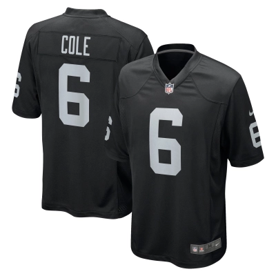 Men's Las Vegas Raiders AJ Cole Black Game Jersey 01