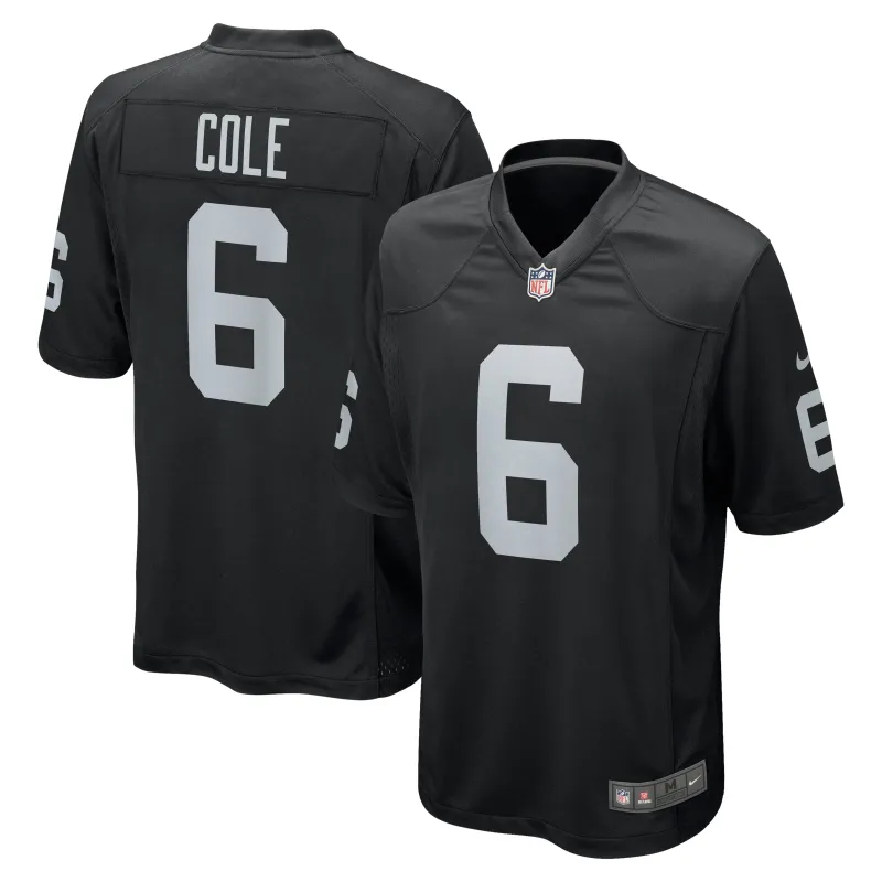 Men's Las Vegas Raiders AJ Cole Black Game Jersey