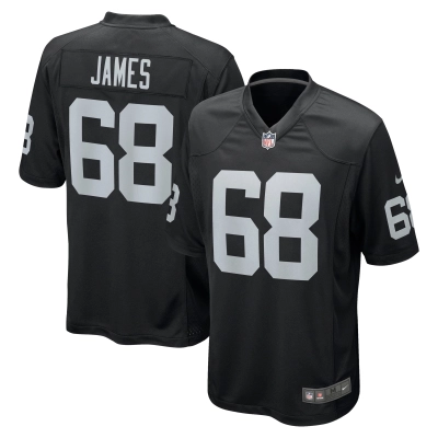 Men's Las Vegas Raiders Andre James Black Game Jersey 01