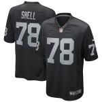 Men's Las Vegas Raiders Art Shell Black Game Retired Player Jersey