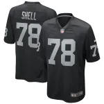 Men's Las Vegas Raiders Art Shell Black Game Retired Player Jersey