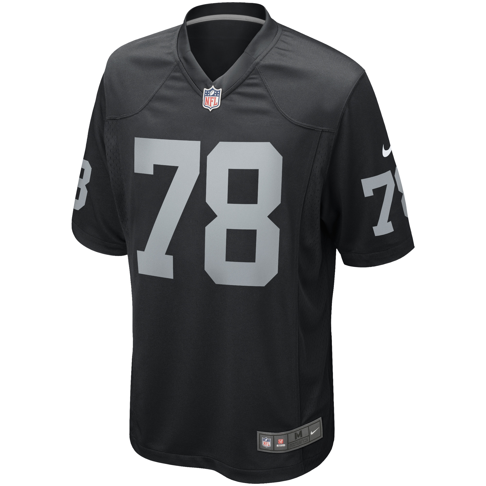 Men's Las Vegas Raiders Art Shell Black Game Retired Player Jersey