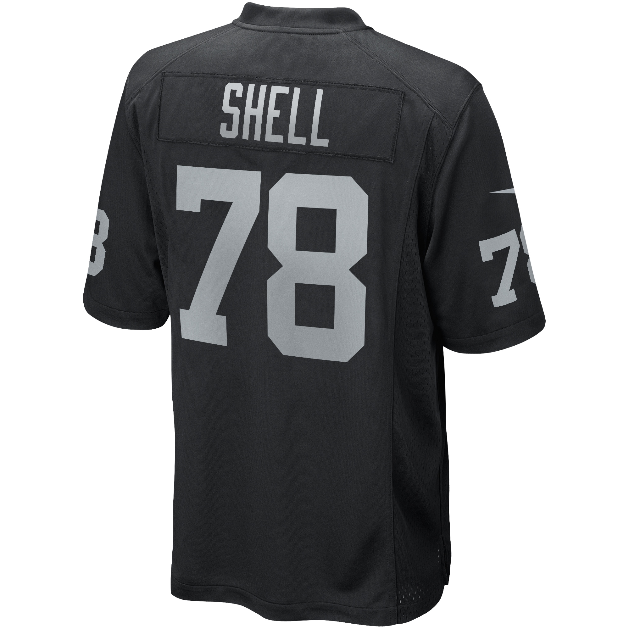 Men's Las Vegas Raiders Art Shell Black Game Retired Player Jersey